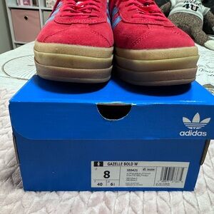Adidas Gazelle Bold W Red and Blue Sneakers